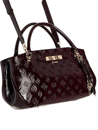 CARMELLA Handtasche mit Schulterriemen burgunderrotes Logo - Damentaschen