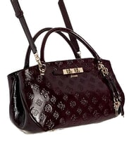 GUESS CARMELLA Handtasche mit Schulterriemen burgunderrotes Logo - Damentaschen - 4