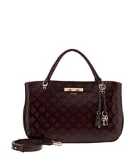 GUESS CARMELLA Handtasche mit Schulterriemen burgunderrotes Logo - Damentaschen - 4