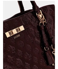GUESS CARMELLA Handtasche mit Schulterriemen burgunderrotes Logo - Damentaschen - 5
