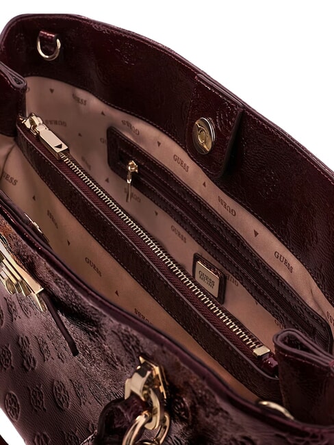 CARMELLA Handtasche mit Schulterriemen burgunderrotes Logo - Damentaschen