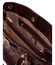 GUESS CARMELLA Handtasche mit Schulterriemen burgunderrotes Logo - Damentaschen - 6