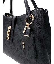 GUESS YVONNE LOGO Handtasche mit Schulterriemen Kohle - Damentaschen - 4