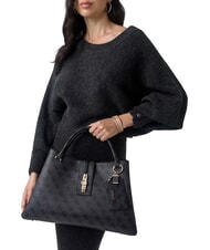 GUESS YVONNE LOGO Handtasche mit Schulterriemen Kohle - Damentaschen - 8