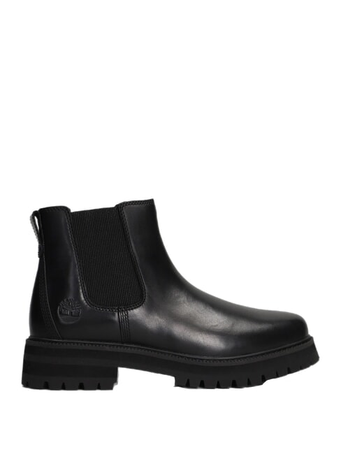 BRITTON DRIVE Lederstiefeletten schwarzes Vollkorn - Damenschuhe