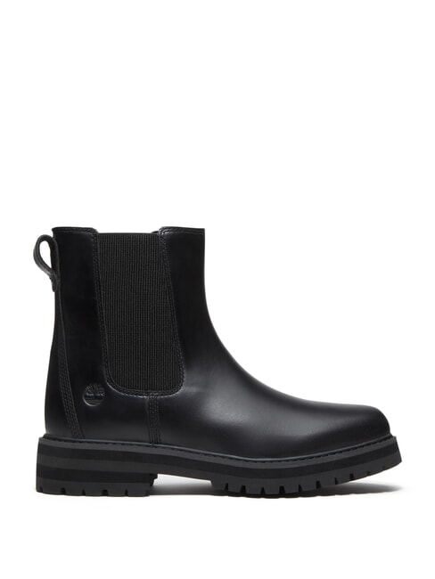 BRITTON DRIVE Niedrige Lederstiefeletten schwarzes Vollkorn - Damenschuhe