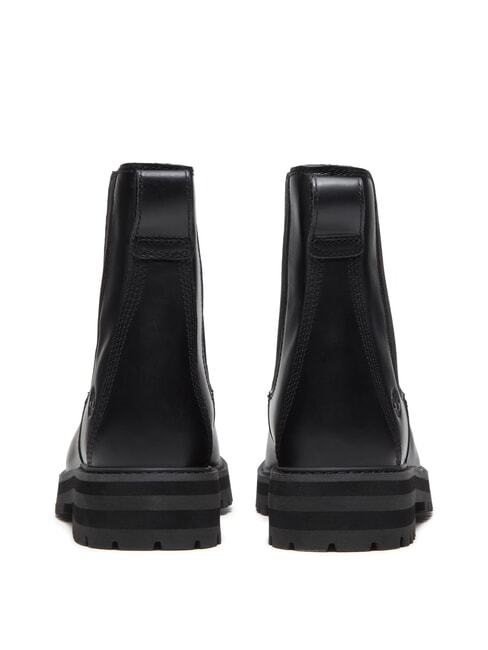 BRITTON DRIVE Niedrige Lederstiefeletten schwarzes Vollkorn - Damenschuhe