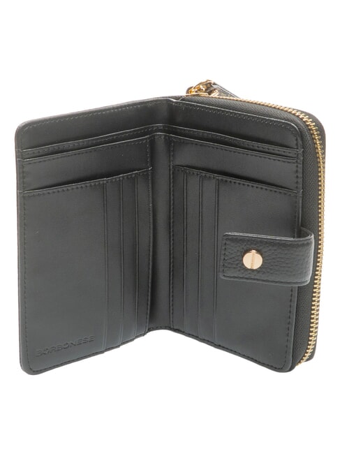 BIRDIE Mittelgro&szlig;e Ledergeldb&ouml;rse schwarz / naturop - Brieftaschen Damen
