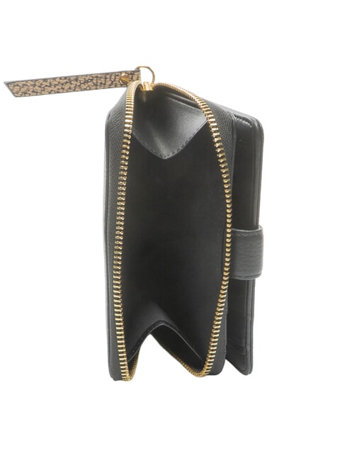 BIRDIE Mittelgro&szlig;e Ledergeldb&ouml;rse schwarz / naturop - Brieftaschen Damen