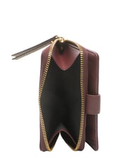 BORBONESE BIRDIE Mittelgro&szlig;e Ledergeldb&ouml;rse Merlot/Natural Op - Brieftaschen Damen - 4