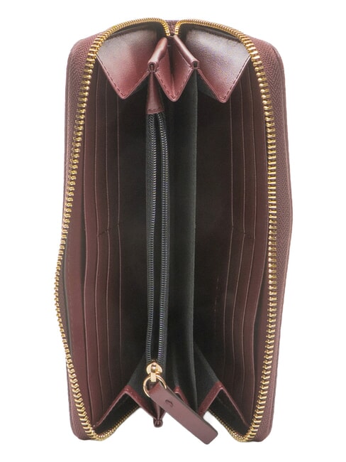 BIRDIE Gro&szlig;es Lederportemonnaie merlot/op naturale - Brieftaschen Damen