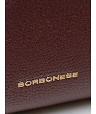 BORBONESE TRUNK BAGS Handtasche mit Schulterriemen Merlot/Natural Op - Damentaschen - 3