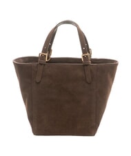 BORBONESE SUEDE LOGO Handtasche Einkaufstasche dunkler Kopf - Damentaschen - 4