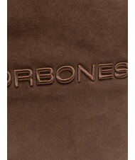 BORBONESE SUEDE LOGO Schultertasche dunkler Kopf - Damentaschen - 3