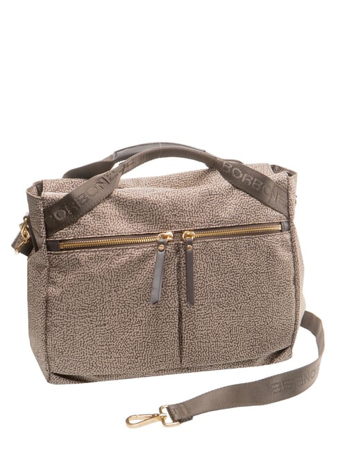 FLEXOS ZIP Handtasche mit Schulterriemen natur op/dunkelbraun - Damentaschen