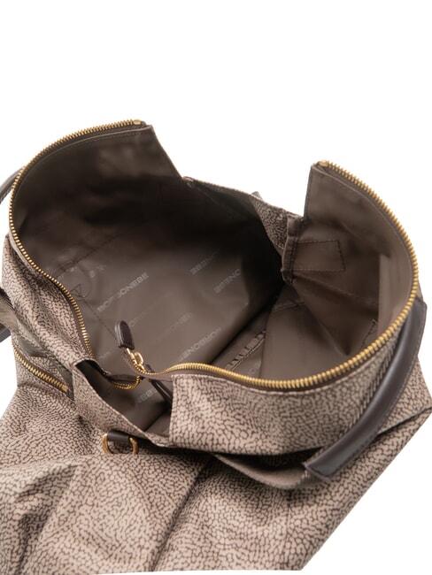 FLEXOS ZIP Handtasche mit Schulterriemen natur op/dunkelbraun - Damentaschen