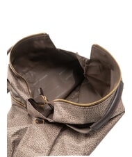 BORBONESE FLEXOS ZIP Handtasche mit Schulterriemen natur op/dunkelbraun - Damentaschen - 4