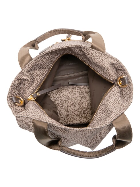 FLEXOS ZIP Handtasche mit Schulterriemen natur op/dunkelbraun - Damentaschen