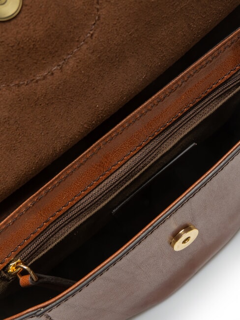 ERICA Schultertasche, Leder BRAUN - Damentaschen