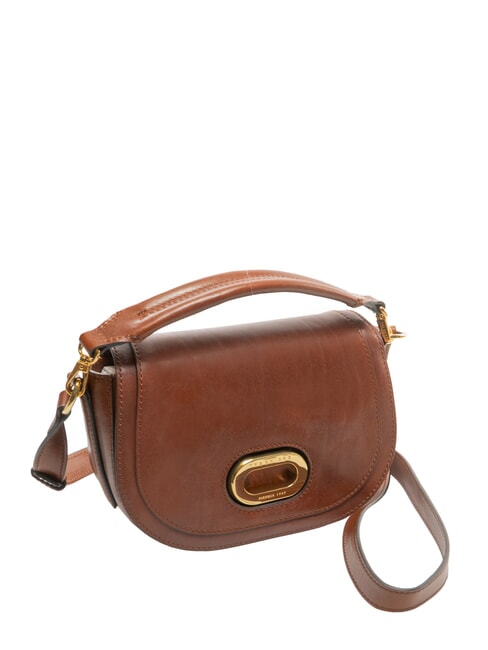 ILARIA Lederhandtasche mit Schulterriemen BRAUN - Damentaschen