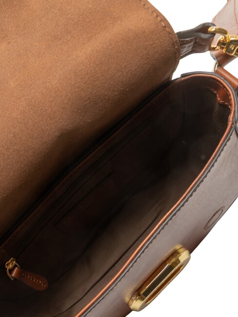 ILARIA Lederhandtasche mit Schulterriemen BRAUN - Damentaschen