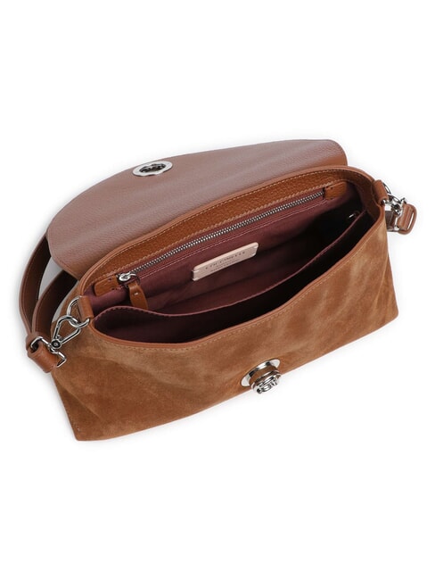 NIKLA SUEDE BIMATERIAL Umh&auml;ngetasche Cognac - Damentaschen