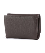 COCCINELLE METALLIC SOFT Bifold-Brieftasche aus geh&auml;mmertem Leder Br&uuml;nette - Brieftaschen Damen - 4