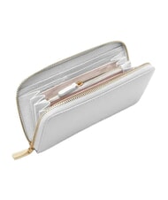 COCCINELLE METALLIC SOFT Geldb&ouml;rse aus strukturiertem Leder mit Rei&szlig;verschluss Schnee - Brieftaschen Damen - 2