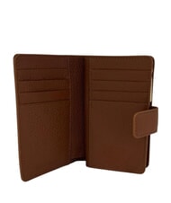 COCCINELLE METALLIC SOFT Geldb&ouml;rse aus strukturiertem Leder Cognac - Brieftaschen Damen - 2