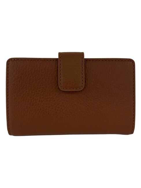 METALLIC SOFT Geldb&ouml;rse aus strukturiertem Leder Cognac - Brieftaschen Damen