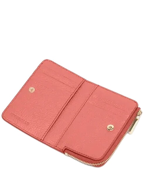 METALLIC SOFT Kartenhalter aus Leder rosa Tonerde - Brieftaschen Damen
