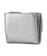 COCCINELLE METALLIC SOFT Portemonnaie aus genarbtem Leder Stahl - Brieftaschen Damen - 4
