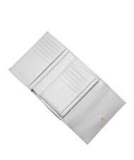 COCCINELLE METALLIC SOFT Bifold-Brieftasche aus geh&auml;mmertem Leder Schnee - Brieftaschen Damen - 2