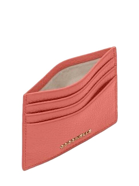 METALLIC SOFT  Flaches Kartenetui aus Leder rosa Tonerde - Brieftaschen Damen