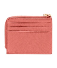 COCCINELLE TASSEL Kartenetui mit Rei&szlig;verschluss aus geh&auml;mmertem Leder rosa Tonerde - Brieftaschen Damen - 3