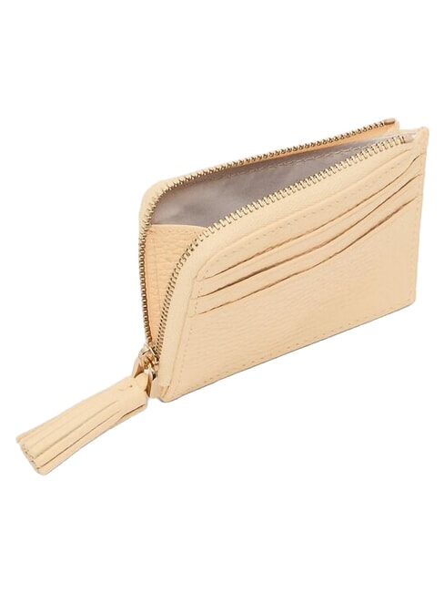 TASSEL Kartenetui mit Rei&szlig;verschluss aus geh&auml;mmertem Leder Birke - Brieftaschen Damen