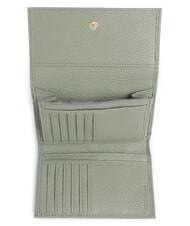 COCCINELLE METALLIC SOFT Bifold-Brieftasche aus geh&auml;mmertem Leder Gr&uuml;n - Brieftaschen Damen - 2