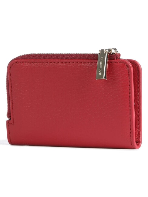METALLIC SOFT Kartenhalter aus Leder Rubin - Brieftaschen Damen