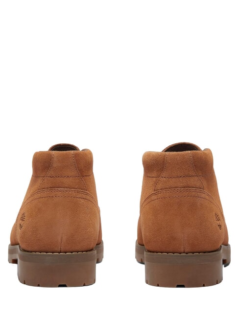 BRITTON SQUARE Niedrige Schn&uuml;rstiefelette aus Leder rostfarbenes Wildleder - Herrenschuhe