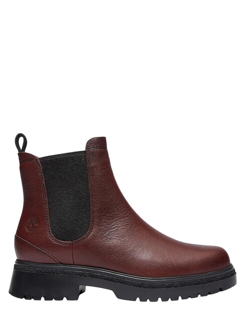 CAMBRIA VALLEY Lederstiefelette Burgunderrotes Vollkorn - Damenschuhe