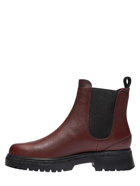CAMBRIA VALLEY Lederstiefelette Burgunderrotes Vollkorn - Damenschuhe