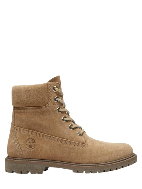 PREMIUM Schn&uuml;rstiefeletten aus Leder Mittelbeige - Damenschuhe