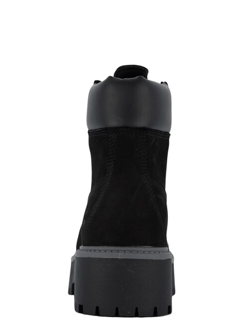 STONE STREET PLATFORM WP Wasserdichte Lederstiefelette PECHSCHWARZ - Damenschuhe
