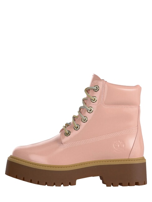 STONE STREET  Hohe Stiefeletten aus Leder Hellrosa - Damenschuhe